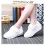 Women's Leather Buckle Slip On Sneakers Athletic Walking Shoes 1625