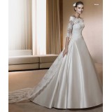 Wholesale - A-line off-the-shoulder Lace Wedding Dress with Long sleeves