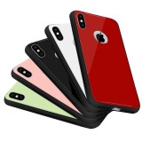 wholesale - iPhone X Case with Anti-Scratch Tempered Glass Back Cover and Reinforced Bumper for Apple iPhone X / iPhone 10