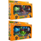 wholesale - Plants vs Zombies Action Figure Toys Shooting Dolls 3-in-1 Set in Gift Box