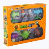 wholesale - Plants vs Zombies Action Figure Toys Shooting Dolls Peashooter Coconut Cannon Conehead Zombie 7-in-1 Set in Gift Box
