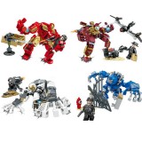 wholesale - 4Pcs Set Mech Armor Iron Man Block Mini Figure Toys Compatible with Lego Parts SY869