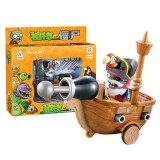 wholesale - Plants Vs Zombies Action Figure ABS Shooting Toy Model Pirate Ship