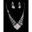 Fashion Alloy Rhinestone Wedding Bridal Necklace and Earrings Jewelry Set