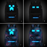 Wholesale - Minecraft Creeper Luminous Fashionable Backpacks Shoulder Rucksacks Schoolbags