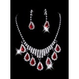 Wholesale - Luxurious Rhinestone Ladies' Jewelry Set Including Necklace And Earrings