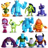 wholesale - 12Pcs Set Monsters University PVC Action Figures Garage Kit Toys
