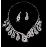 Wholesale - Gorgeous Alloy Rhinestone Wedding Bridal Necklace and Earrings Jewelry Set