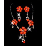 Wholesale - Flower Ladies' Jewelry Set Including Necklace and Earrings