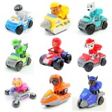 wholesale - 9Pcs Set Paw Patrol Roles Action Figure Toys with Pull-back Vehicles 3.5Inch G2018-9