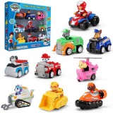 wholesale - 9Pcs Set Paw Patrol Roles Action Figure Toys with Pull-back Vehicles 3Inch