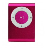 Wholesale - USB Rechargeable Mini Clip MP3 Player with Micro SD/TF Card Slot - Pink