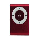 Wholesale - USB Rechargeable Mini Clip MP3 Player with Micro SD/TF Card Slot - Red