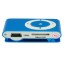 USB Rechargeable Mini Clip MP3 Player with Micro SD/TF Card Slot - Blue