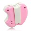 USB Rechargeable Mini Screen-Free Clip MP3 Player with TF Slot - Pink