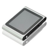 Wholesale - LCD Screen 4GB FM Radio USB Rechargeable Mini Clip MP3 Player - Silver