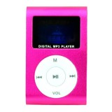 Wholesale - LCD Screen USB Rechargeable Mini Clip MP3 Player with Micro SD/TF Card Slot - Pink