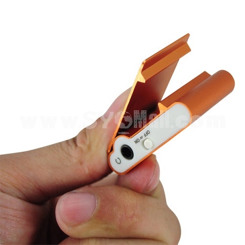 USB Rechargeable Mini Clip MP3 Player with Micro SD/TF Card Slot - Orange