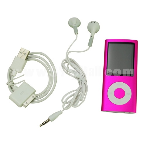 5th Generation 4GB MP3 Player 2.2'' Screen Video Radio FM G-Sensor MP3 MP4 with HD 1.3MP Camera - Rosy