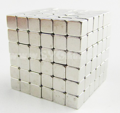 5MM 216Pcs Set Magnetic Cubes Buckycubes Neocube Silver