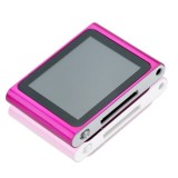 Wholesale - LCD Screen 4GB FM Radio USB Rechargeable Mini Clip MP3 Player - Pink
