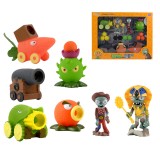 wholesale - Plants vs Zombies Action Figure Toys Shooting Dolls Cob Cannon Cowboy Zombie 7-in-1 Set in Gift Box