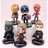 wholesale - 6Pcs Set Super Heroes Marvel's The Avengers Action Figures PVC Toys 8cm/3Inch