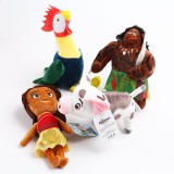 Wholesale - Disney Moana Plush Dolls Stuffed Toys Moana Maui Heihei Pua 4Pcs Set 20-25cm/8-10Inch Tall