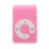 Micro SD/TF Card USB Rechargeable Mini Clip MP3 Player - Pink