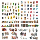 wholesale - 144Pcs Set MineCraft MC Blocks Mini Action Figures PVC Toys 3cm/1.2inch