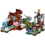 wholesale - 4-In-1 MineCraft Lego Compatible Building Blocks Mini Figure Toys Village Scene 93028
