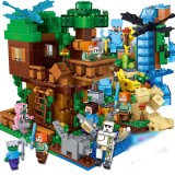 wholesale - MineCraft Building Blocks Mini Figure Toys Tree House Village Scene 768Pcs A0011