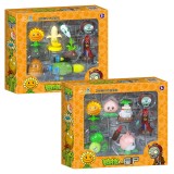 wholesale - Plants vs Zombies Action Figure Toys Shooting Dolls 6Pcs Set in Gift Box