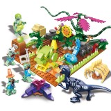 wholesale - Plants Vs Zombies Building Blocks Mini Figure Toys The Intrusion of Dinosaur 417Pcs JX90072