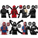 wholesale - Spider Man Block Mini Figure Toys Compatible with Lego Parts 8Pcs Set XP071-078