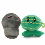 wholesale - Plants VS Zombies Plush Toy 2pcs Set - Doom Shroom and Watermelon 15cm/6inch