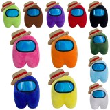 wholesale - 12Pcs Among Us Plush Toys Stuffed Dolls Laser Version with Hats for Game Fans 10cm/4Inch Tall