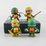 wholesale - 4Pcs Teenage Mutant Ninja Turtles Figure Toys Action Figures 7.5cm/3Inch Tall