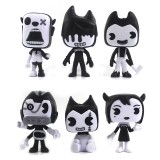 wholesale - 6Pcs Bendy and the Ink Machine Action Figures PVC Toys 9-11cm/2.3-4.3Inch Tall