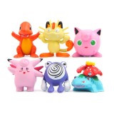 wholesale - 6Pcs Pokémon Pokemon Action Figures Mini PVC Toys 1.5Inch Tall 