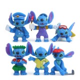 wholesale - 6Pcs Stitch Action Figures Mini PVC Toys 3.3-5.3cm/1.3-2" Tall