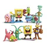 wholesale - 8Pcs SpongeBob SquarePants PVC Action Figures Toys 3.5-6.5cm/1.4-2.6Inch Tall