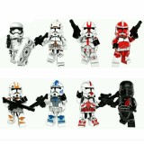 wholesale - Star Wars Minifigures The Clone Troopers Soldiers Blocks Mini Figure Toys 8Pcs Set PG8097