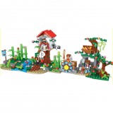 Wholesale - MineCraft The 2-In-1 Panda Tree House Blocks Mini Figure Toys 487Pcs Set