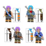 wholesale - Dragon Ball Trunks Torankusu Lego Compatible Block Mini Figure Toys 4Pcs Set XP139-142