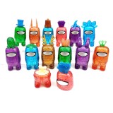 Wholesale - 12Pcs Among Us Action Figures Crystal PVC Toys Bones Included 7.5-10cm/3-4Inch Tall