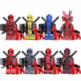 wholesale - 8Pcs Super Heroes Deadpool with Dogs Building Blocks Mini Figure Toys KT1030