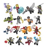 wholesale - 16Pcs Marvel's The Avengers Iron Man Spiderman Thanos Hulk Building Blocks Mini Figure Toys SY1060