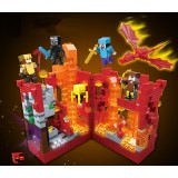 Wholesale - MineCraft The Lava Cave Building Blocks Mini Figures Toys with LED Light 856Pcs NO.680