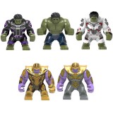 wholesale - 5Pcs Super Heroes Hulk Thanos Building Blocks Mini Figure Toys Big Size 7.5cm/3Inch